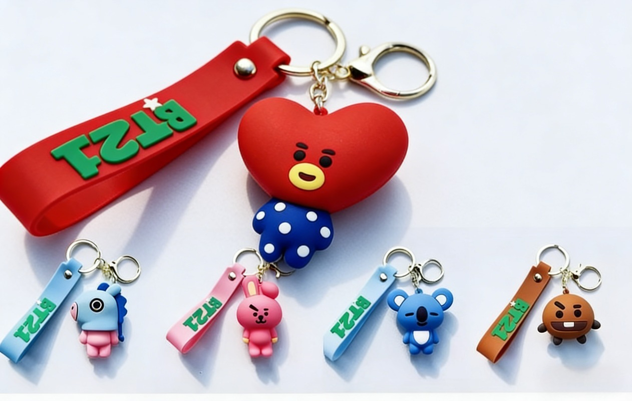 Vinyl Figure Blank - Nouveau Porte-clés BT21 Koya RJ Shooky