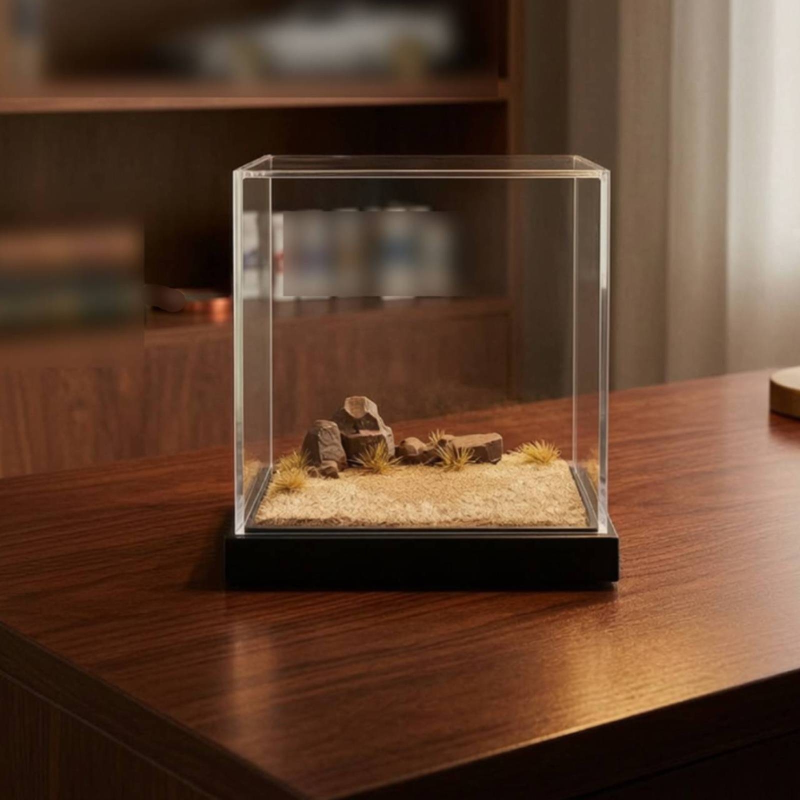 Display Case Acrylic - Plateforme de scène miniature, vitrine transparente
