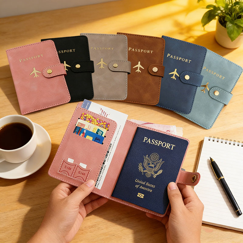 Card Top Loader - Étui Porte-Passeport en Cuir pour Essentiels