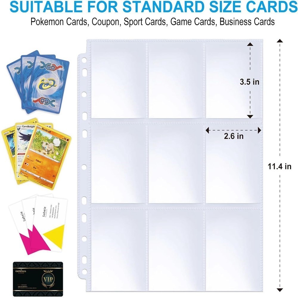 50 feuilles de protège-cartes  - Pokemon Binder Card avis et prix
