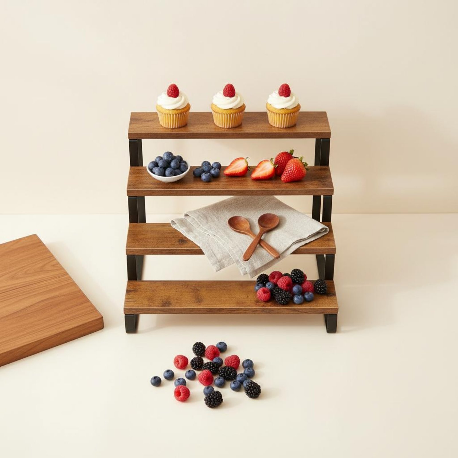 Présentoir à 4 niveaux en bois - Display Risers Set avis et prix